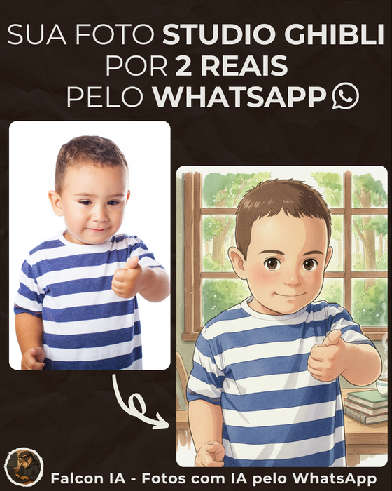 Personagem Studio Ghibli criado com inteligência artificial